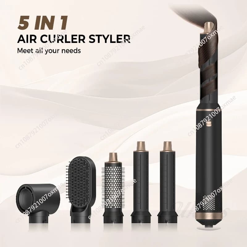 Hot air comb 5 in 1, automatic curling iron, hair plate, multifunctional hair dryer, hair change, air comb set.