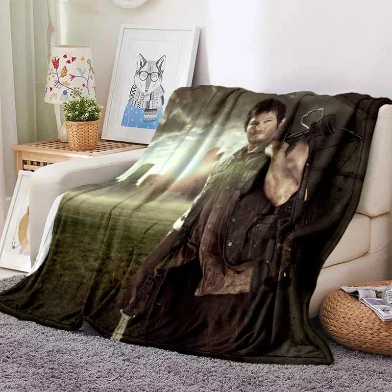 Drama The Walking Dead Series Soft Throw Blanket Zombie Movie Printed Bedspread Sofa Couch Camping Cover Home Decor