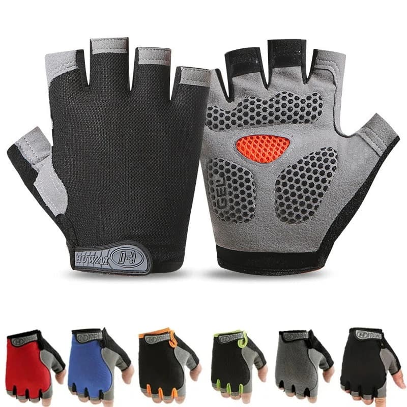 Half finger gloves for men and women, breathable, anti-slip, for outdoor sports, gym, fitness, fingerless gloves for summer fishing bike
