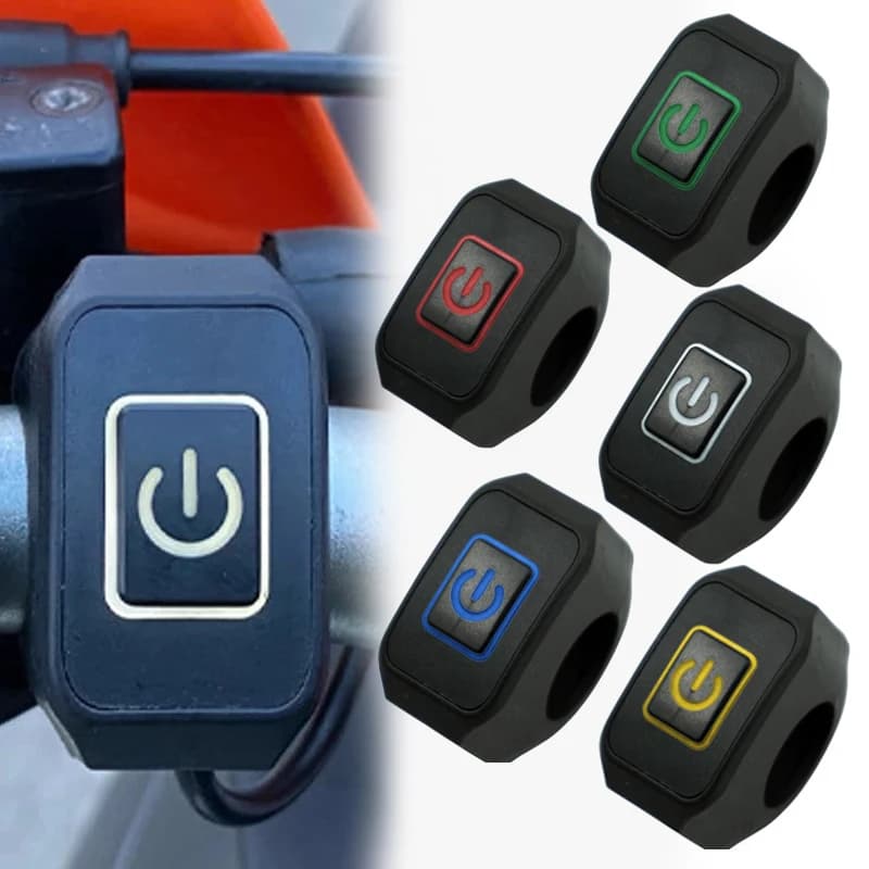 Motorcycle Handlebar Switch with LED Light for Motorcycle Switches Waterproof Handlebar Switch Connector Motorcycle Accessories