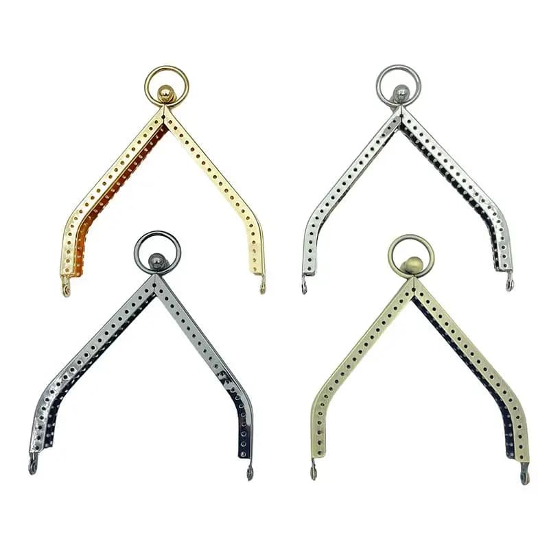 1Pcs 11cm Triangle Kiss Clasp Metal Purse Frame Vintage Coin Bag Frame DIY Handbag Making Metal Accessory