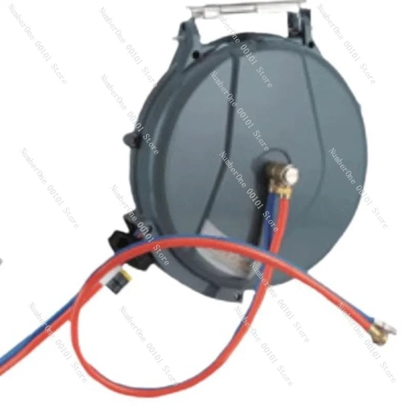 Avvolgitubo Automatico a Doppia Bobina in Schiuma per Utensili Pneumatici, Attrezzatura per Lavaggio Auto ad Acqua e Aria Mista, Rullo Avvolgitubo Autoripiegabile
