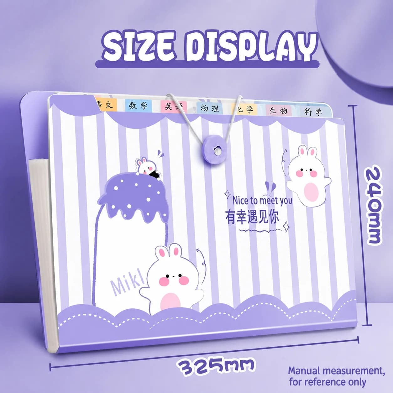 12 Pocket A4 File Accordion Folder Organizer Transparent A4 Document Bag Test Paper Storage Waterproof Folder for School Office
