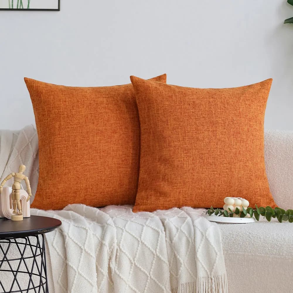 Fodera per cuscino arancione Divano decorativo Fodera per cuscino Soggiorno Morbido e traspirante 45x45 Federa Decorazioni per la casa Moderna semplice