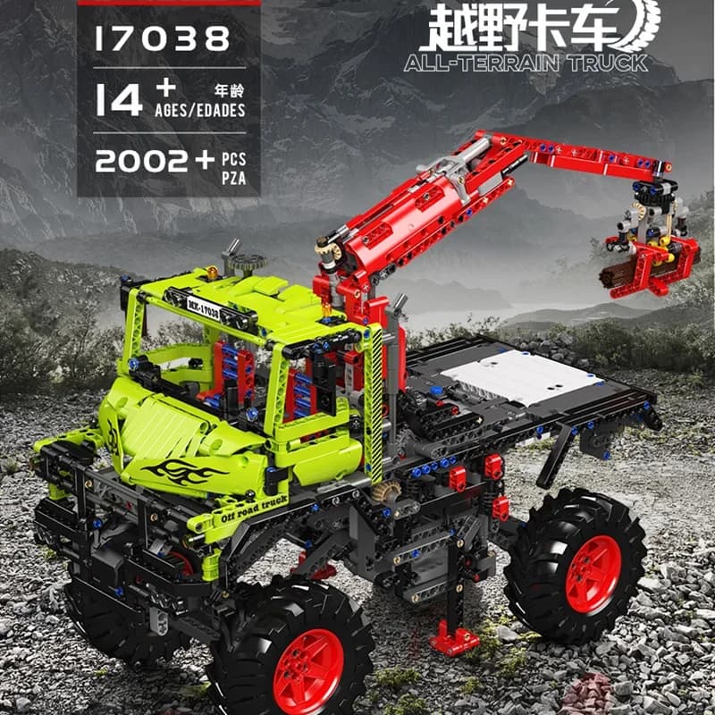MOULD KING 17038 Off-road truck Building Blocks Crane Bricks kits Bulldozer Educational moc Block Toys for Kids Birthday Gifts