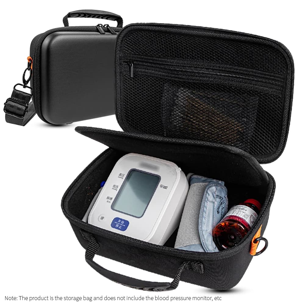 Custodia rigida in EVA per monitor della pressione arteriosa OMRON Home Borsa di stoccaggio portatile per sfigmomanometro yuwell Scatola protettiva da viaggio