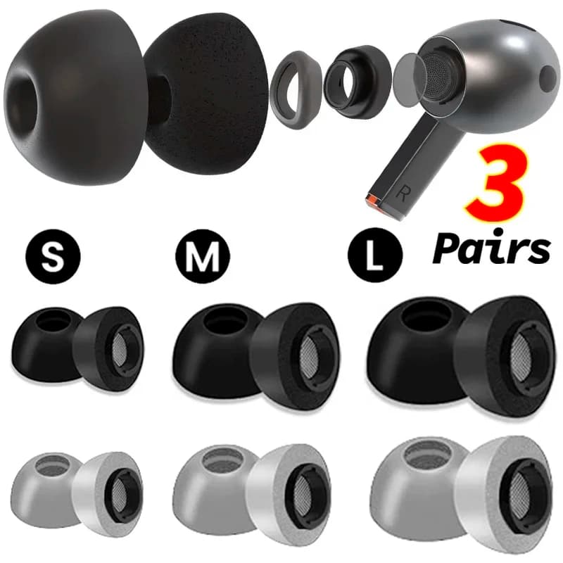 For Samsung Galaxy Buds3 Pro Memory Sponge Eartip for Galaxy Buds3 Pro ear tips Bluetooth earphones Spare ears