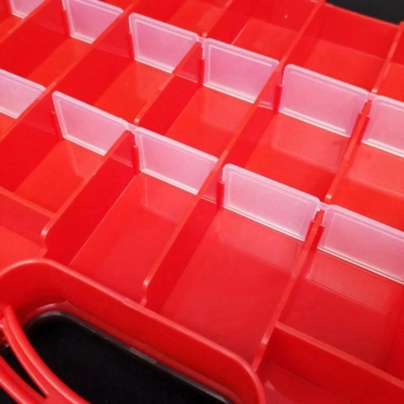 Double Sided Fishing Tackle Box with Removable Dividers Fishing Baits Storage Box Fishing Tool Case Lures Container
