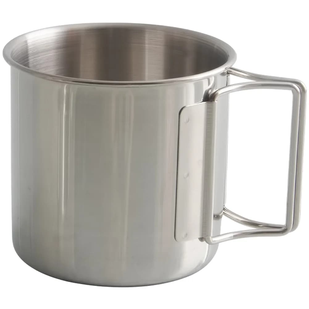 Stainless Steel Portable Folding Cup 304 with Removable Handle for Camping, Hiking, Travel and Daily Use