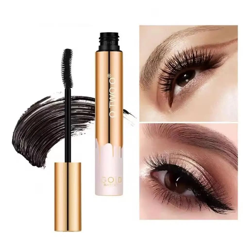 10g 3D Mascara Eyelash Black Extension Eyelash Curling Brush Sweatproof Beauty Makeup Long-Term Gold Color