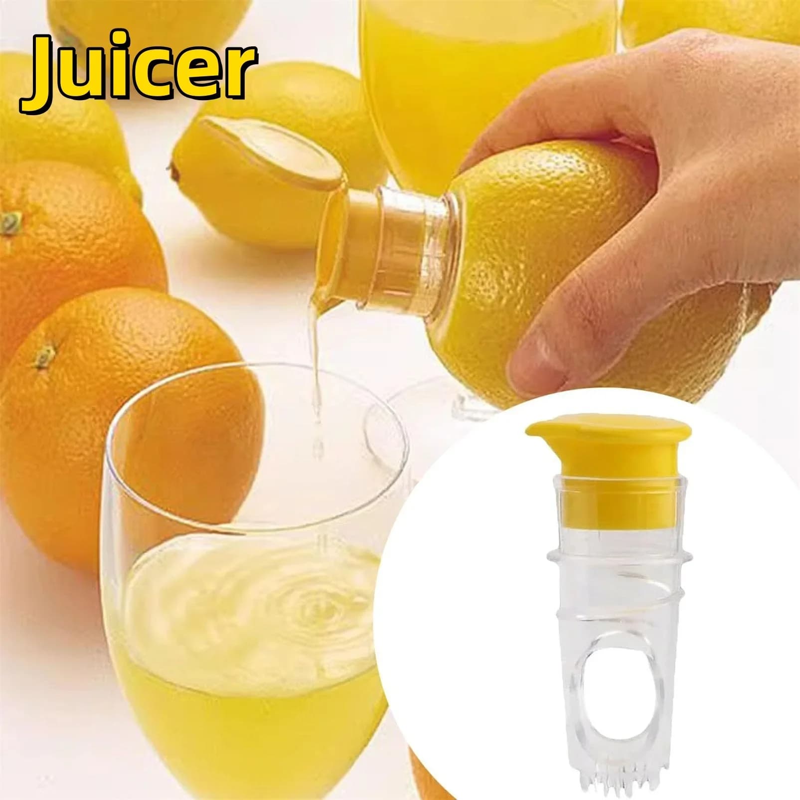 NUOVO Spremiagrumi manuale in plastica Mini spremiagrumi facile estrattore di succo freschezza che preserva oggetti da cucina
