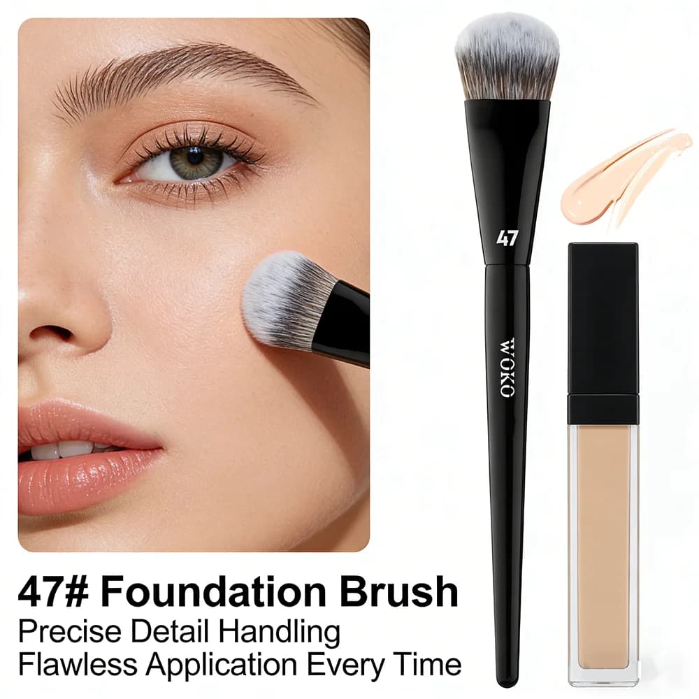 PRO 47 Brush for Basement Scope Brush for Bottom Shade Brush Liquid Cream Mixing Blush Brush for Professional Make-up Corner Cosmetic Tool