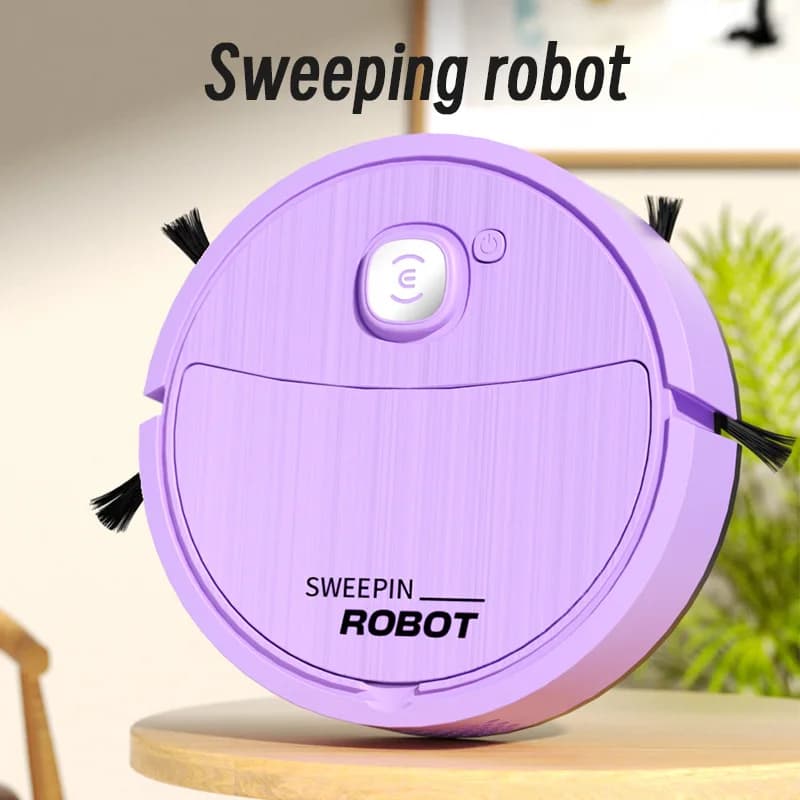 Mini robot aspirapolvere 3 in 1, spazzare, pulire e aspirare, ricarica USB, 40 minuti di autonomia per la pulizia dei peli di animali domestici dei pavimenti duri