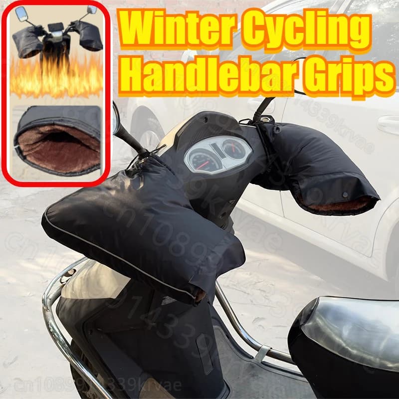 Guanti SCTOOR elettrici con impugnatura per moto ispessita per parabrezza con batteria impermeabile calda da equitazione invernale