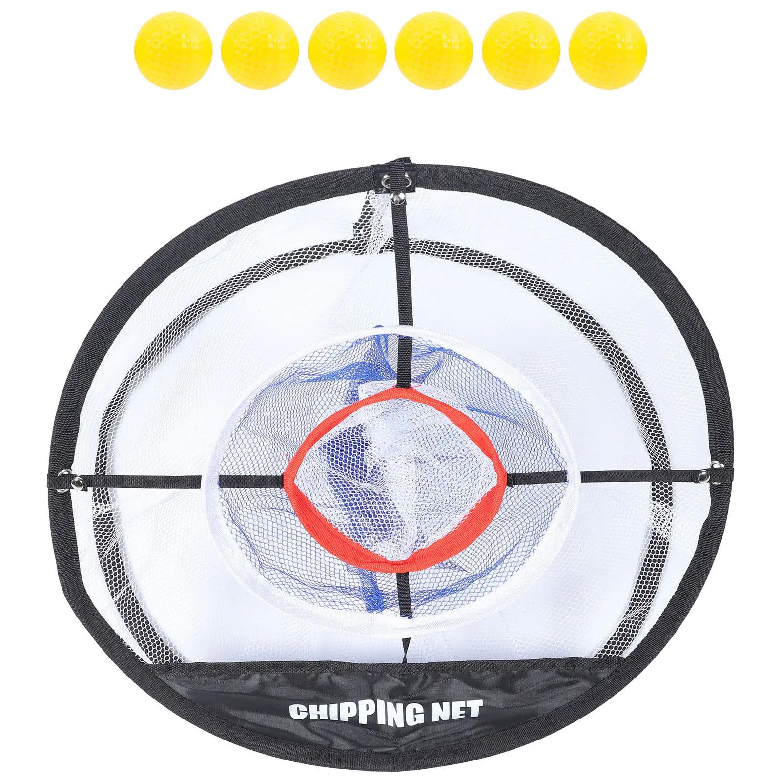 Set da Golf con Rete per Chipping e Palline in Nylon Resistente, Palline da Allenamento in PU per Pratica Indoor, Allenamento di Precisione e Miglioramento delle Abilità