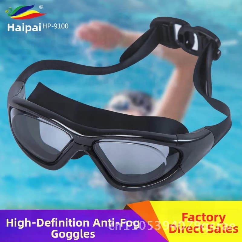 Anti-fog swimwear with large frame for men and women Waterproof racing diving glasses Mixed color packaging Polycarbonate lenses
