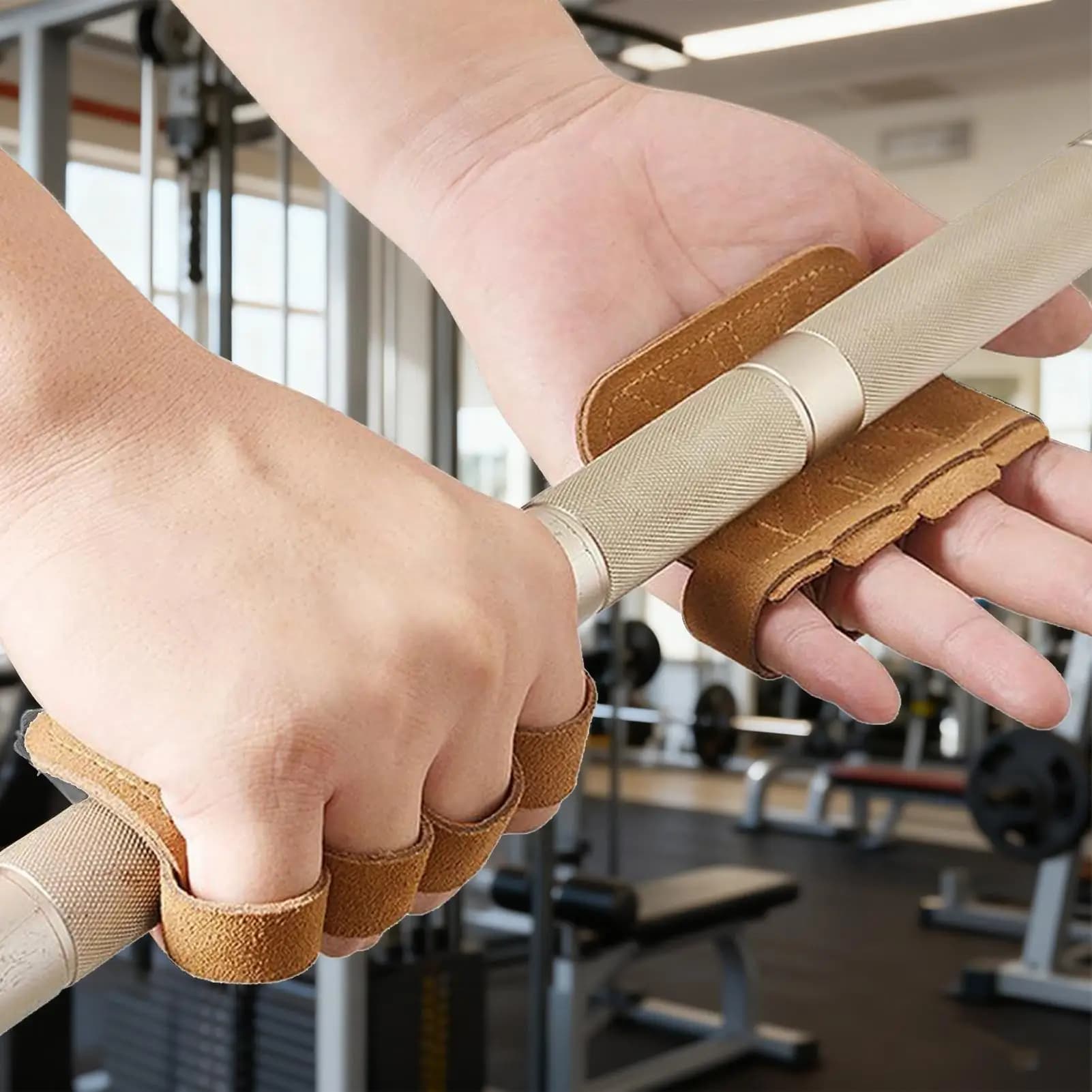 Leather handles Lifting palm Bearings Glove protection Great for gymnastics Pull Up Weightlift Cross-operated gym workout