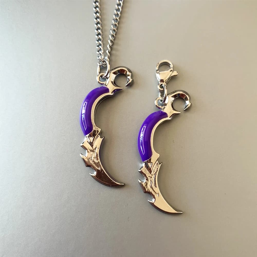 Reaver karambit Necklace For Women Man Fashion Geek Coplay Jewelry Accessories Valorant Inspiration Gamer Necklace Gift For Her
