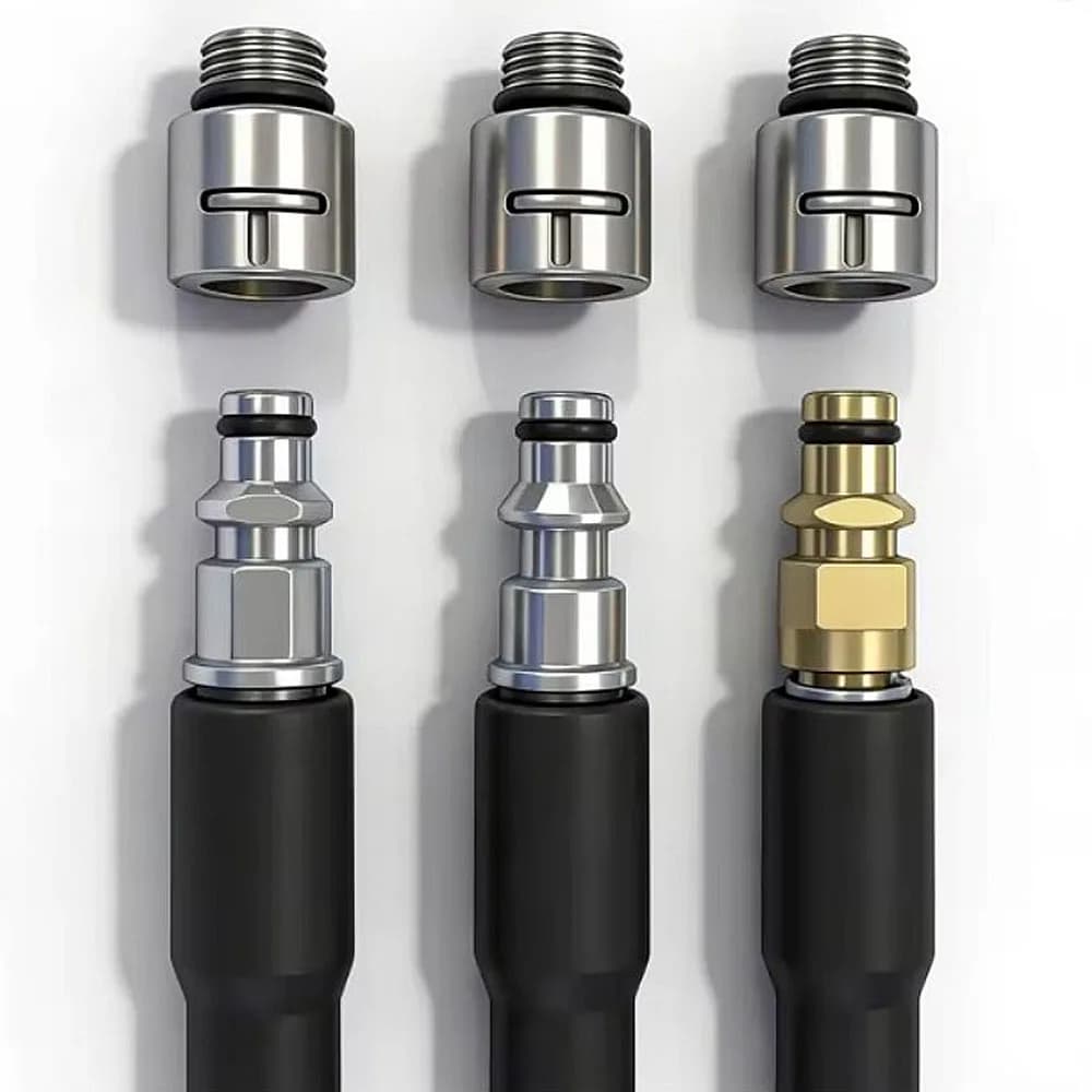 Adattatore per Idropulitrice da 1/4 di Pollice con Filettatura Esterna per Connettere Ugelli di Pulizia per Serie Karcher K/Lavor/Bosch