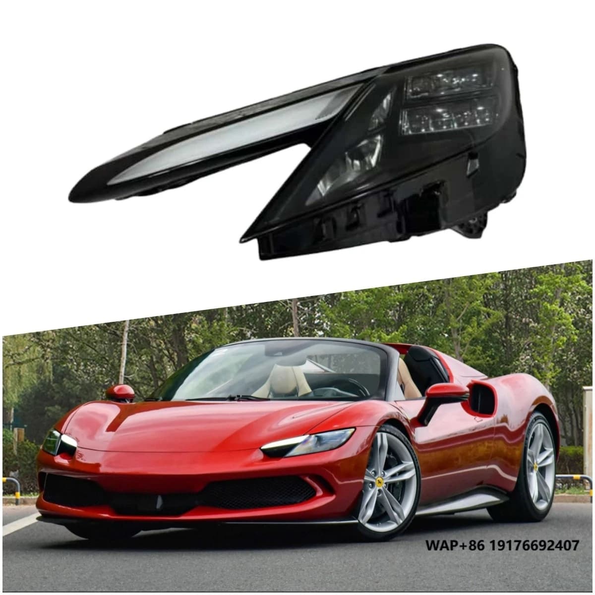 PerFerrari 296GTB 2021 2022 Original headlights Used 296GTB Fari Pin New Ferrari 296GTB Front bumper kit