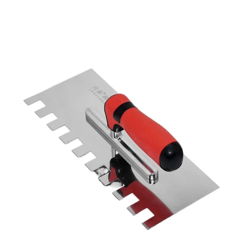"Set di cazzuola per muratura in acciaio inossidabile: strumenti per intonacare e posizionare piastrelle con intaglio/piatto (kit da 6 pezzi)"
