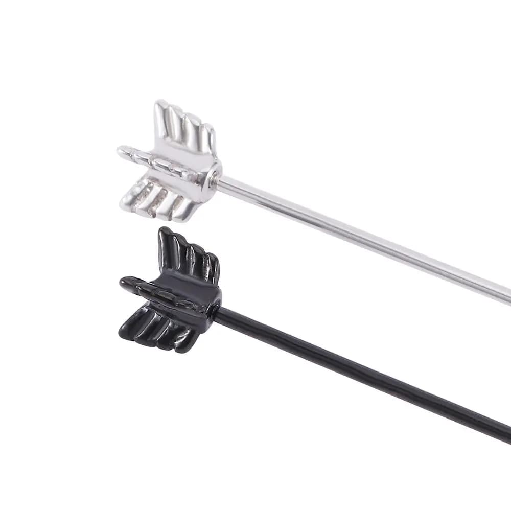 Fashion Long Silver Industrial Barbell Stainless Steel Jewelry Ear Cartilage Arrow Piercing Stud Earring