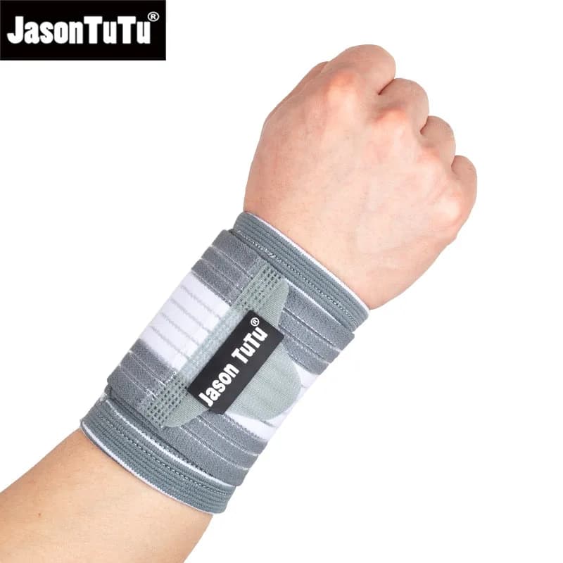 JASONTUTU 1PCS Fascia da polso in nylon da uomo Tennis Badminton Brace Supporto per polsino Sollevamento pesi Fasciatura Supporto per polso Protettivo