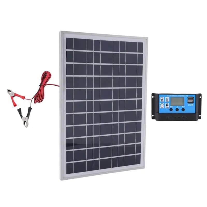 Sistema di Alimentazione Solare BOFO, Pannello Solare 25W, Batteria per Cortile, Campeggio all'Aperto, Caricabatterie di Emergenza