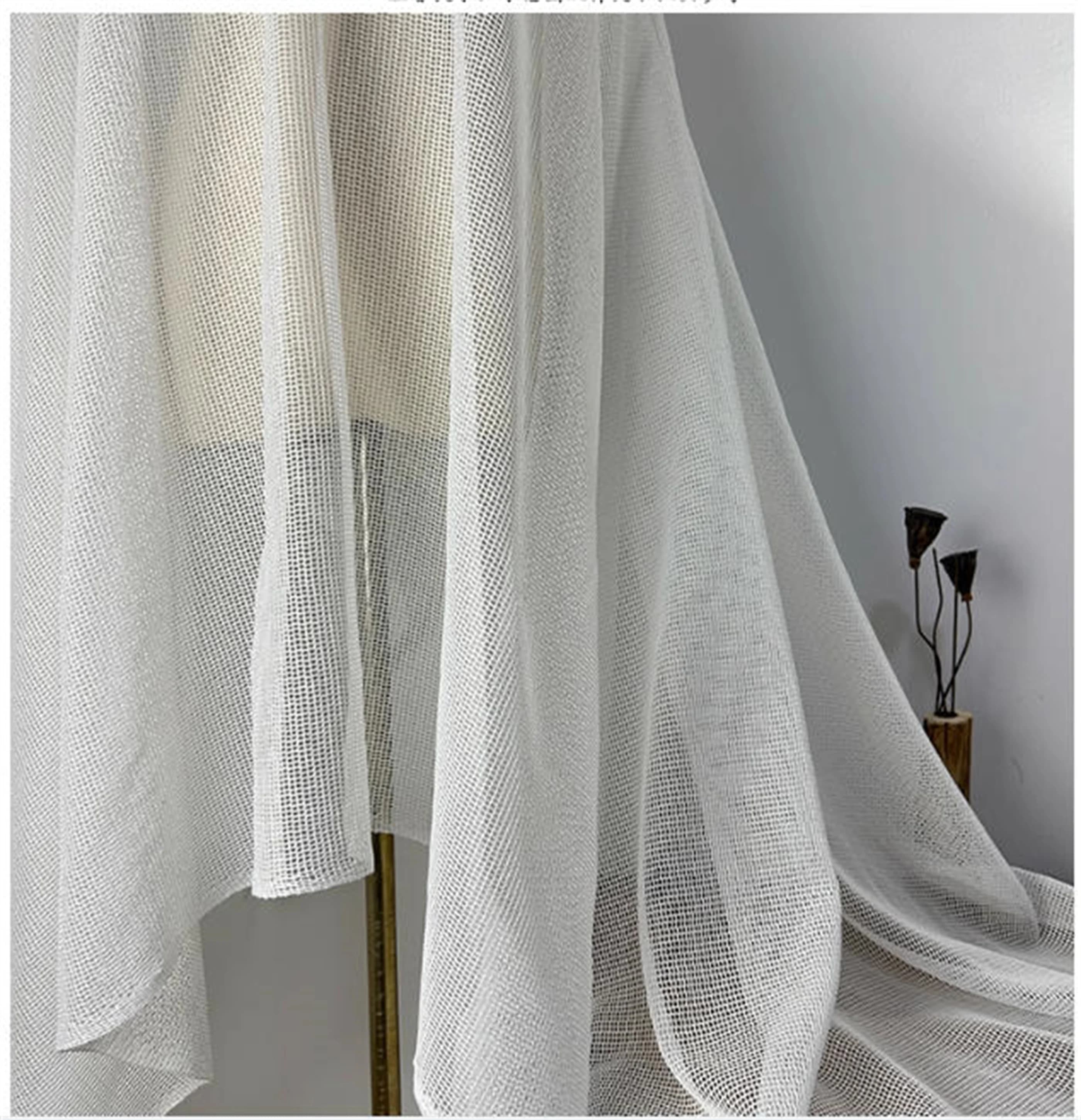 Tessuto largo lavorato a maglia con ordito tridimensionale, tessuto in filato di rete da pesca, abbigliamento in rete prospettiva Tessuto creativo di design per matrimoni fai-da-te