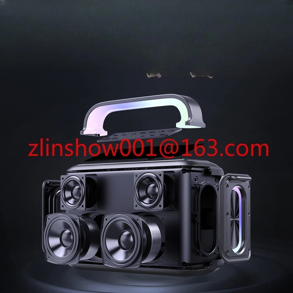 X13 Macchina per karaoke portatile da 200 W con LED RGB TWS Sistema PA wireless per adulti Due microfoni Altoparlanti