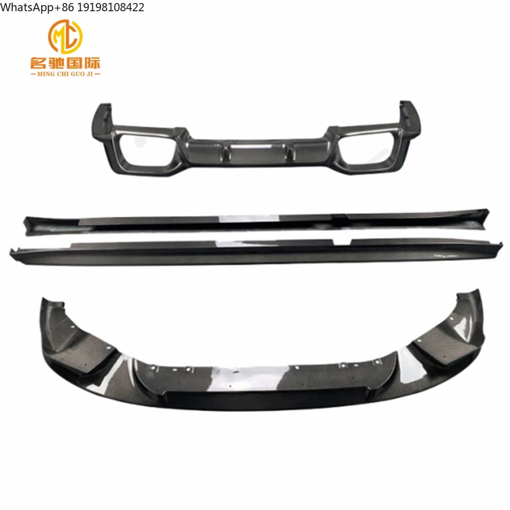 Kit Carrozzeria F97 X3M per BMW F98 X4M in Fibra di Carbonio Stile 3D Kit Carrozzeria Paraurti Labbro Anteriore Minigonne Laterali Diffusore F98 X4M Paraurti Auto