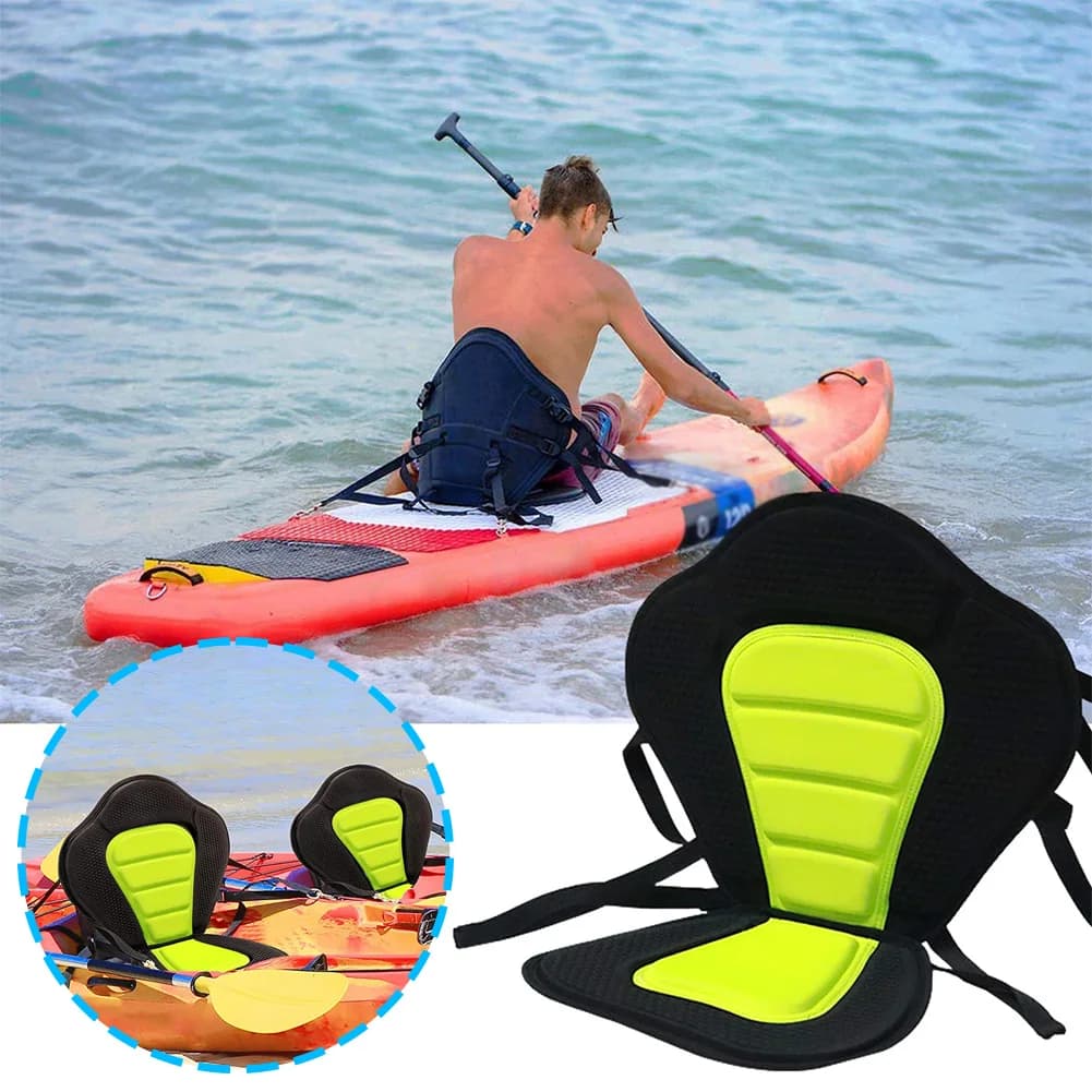 Sedile per paddleboard per kayak Sedile con schienale regolabile con custodia Sedile con schienale antiscivolo per barche a remi Pesca Canoa
