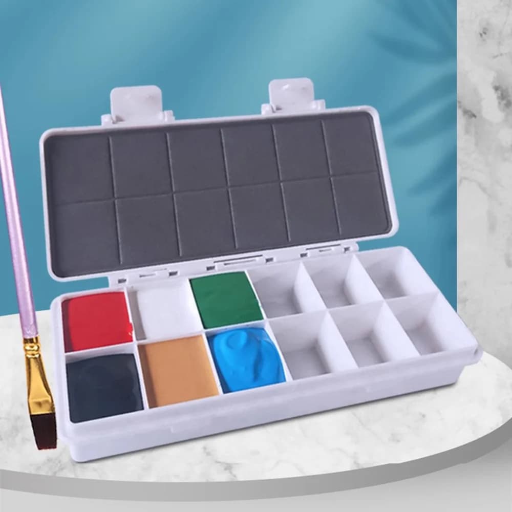 Sealed Moisturizing Paint Box 12/24/18/36 Oil Pigment Grid Organizer Watercolor palette Acrylic Colors Conservation of Art Materials