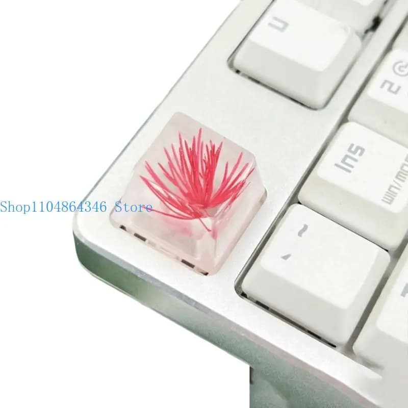 652F Pine Blossom Flower Resin Keycap for Mechanical Keyboards Offering Unique Visual Appeal ESC Keycap 1PC