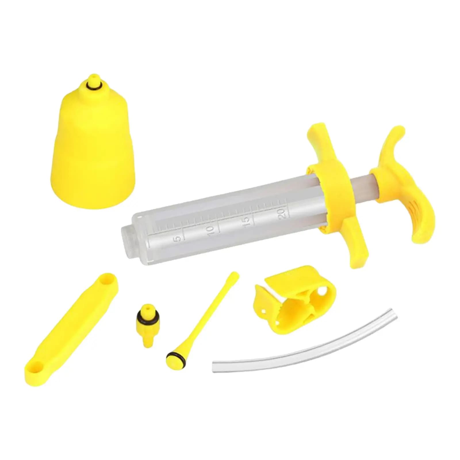 Kit di spurgo olio freni a disco idraulici con interfaccia a sgancio rapido, attrezzo di riparazione in plastica per la pompatura dei freni di mountain bike