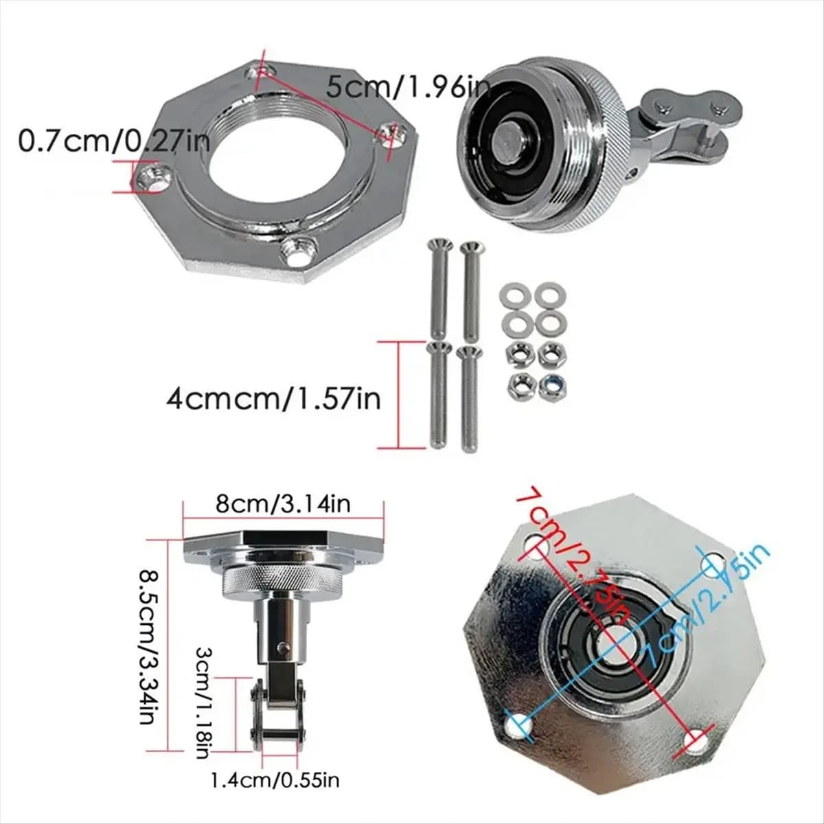 ABPP Speed Bag Girevole Sacchetto da boxe in metallo resistente Ganci oscillanti girevoli Antiruggine Punzonatura Montaggio a sfera Hardware Ganci da soffitto