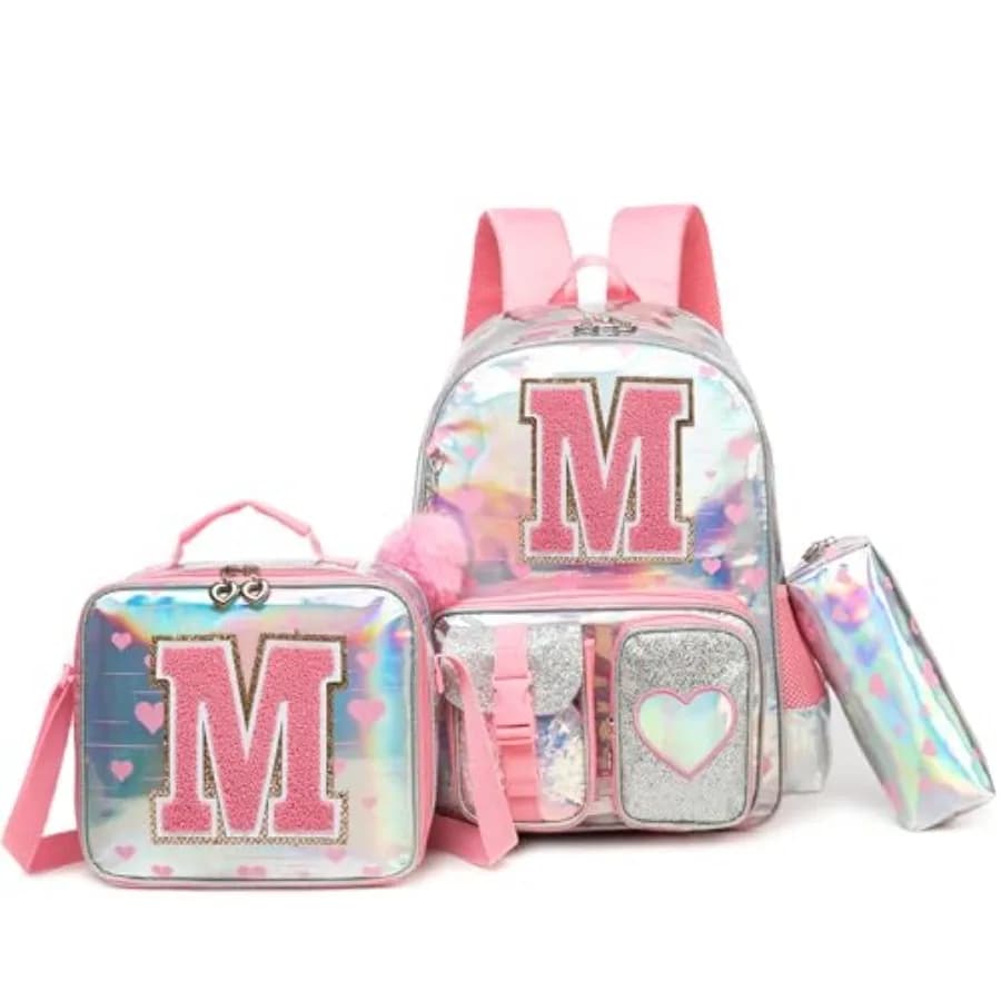 Zaino per ragazze con borsa per il pranzo e astuccio per studentesse delle scuole elementari, borsa da viaggio per ragazze dai 6 agli 8 anni.