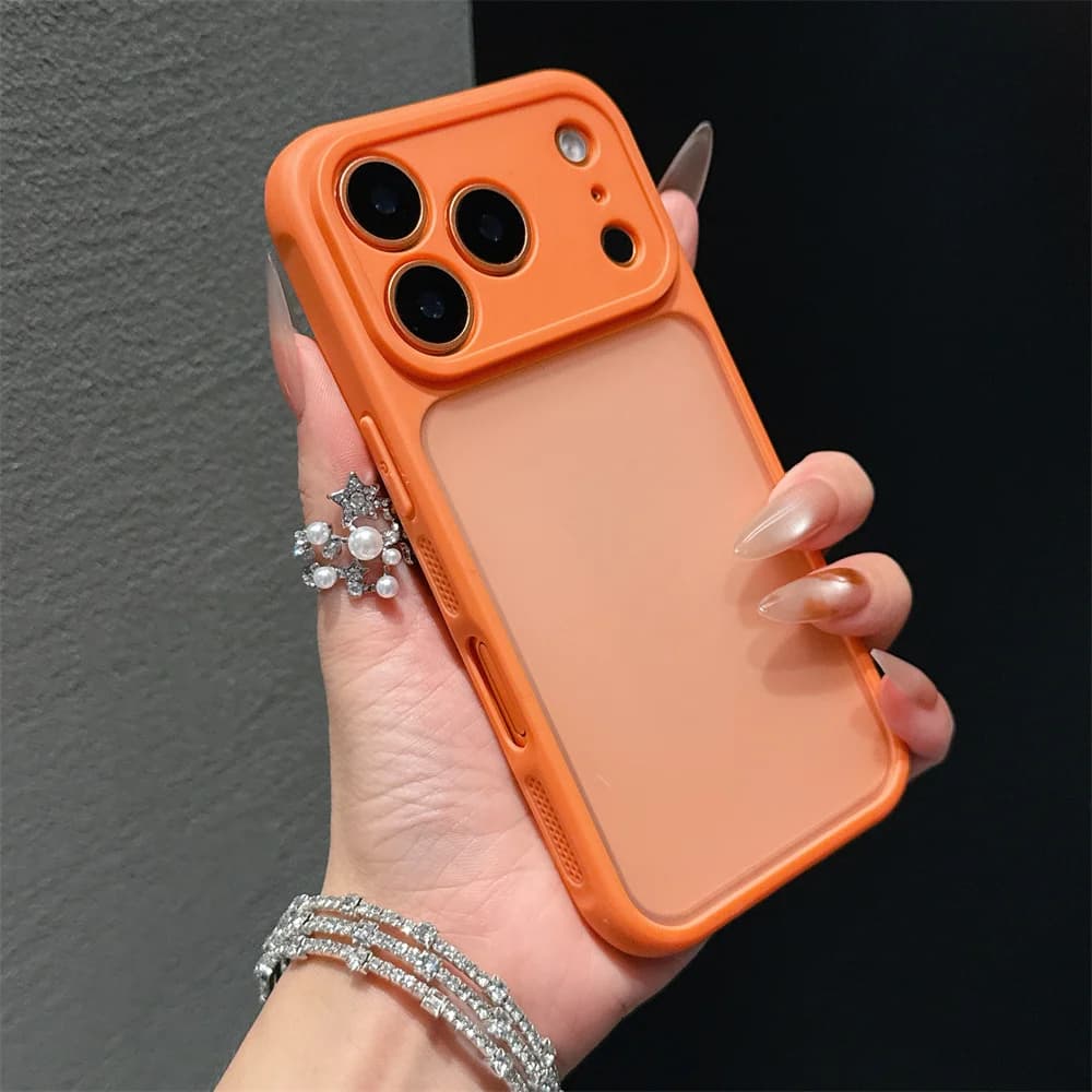 Custodia protettiva antiurto per dissipazione del calore per iPhone 17 Air 16 15 14 Plus 13 12 11 Pro Max Frosted PC + TPU Cover posteriore