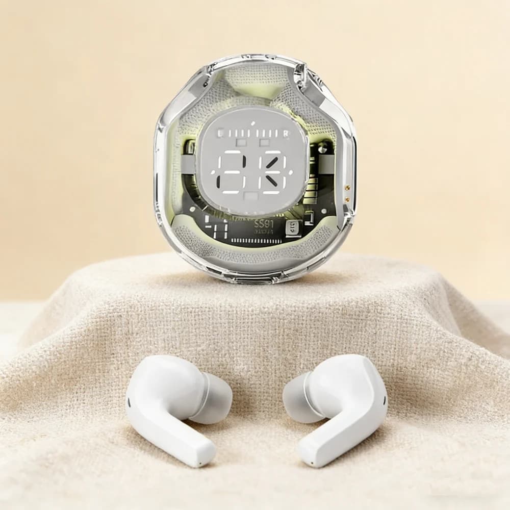 Cuffie wireless TWS, auricolari Bluetooth per sport e giochi, con riduzione del rumore, bassi potenti, controllo touch, compatibili con smartphone.