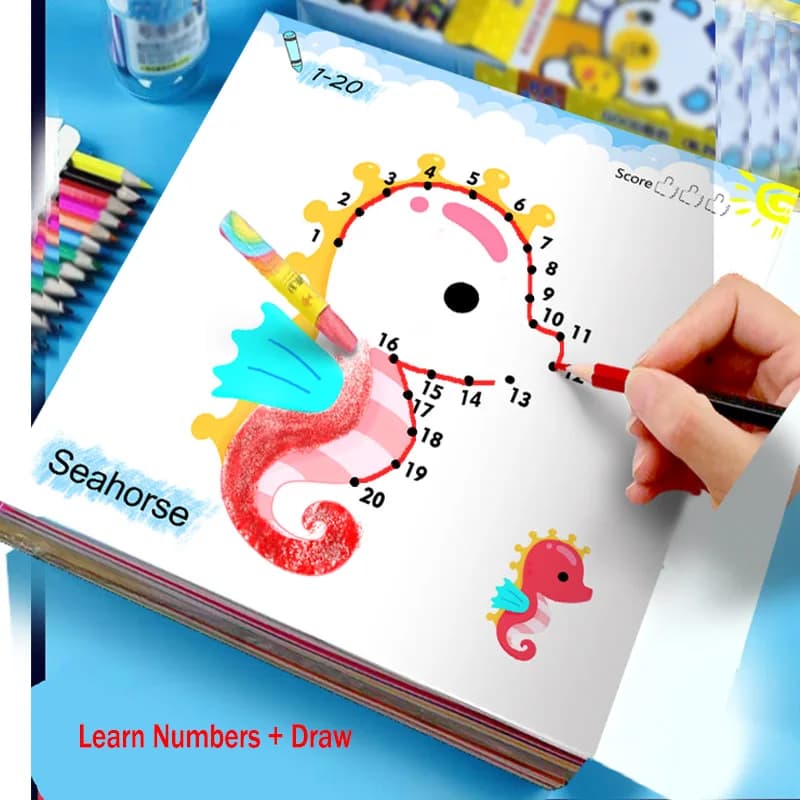 Disegno cablato, libro da disegno graffiti per bambini, numeri di apprendimento, educazione precoce per migliorare i voti, giochi di disegno divertenti, regali di vacanza adatti per ragazzi e ragazze
