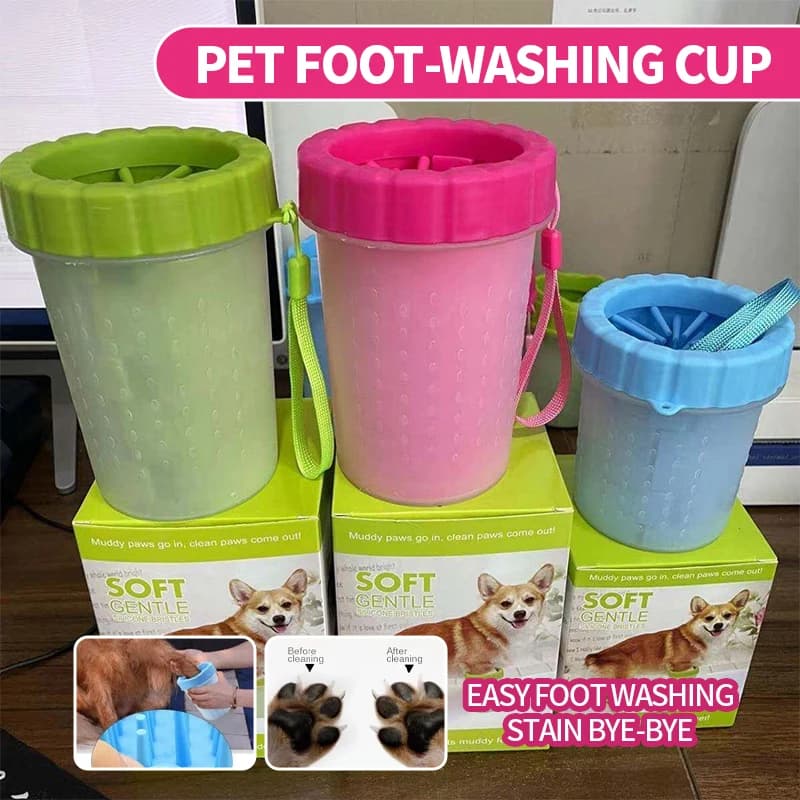 Dispositivo per il lavaggio delle zampe di cani e gatti, tazza per la pulizia delle zampe di cuccioli, lavaggio automatico senza spazzolatura, prodotti per animali domestici