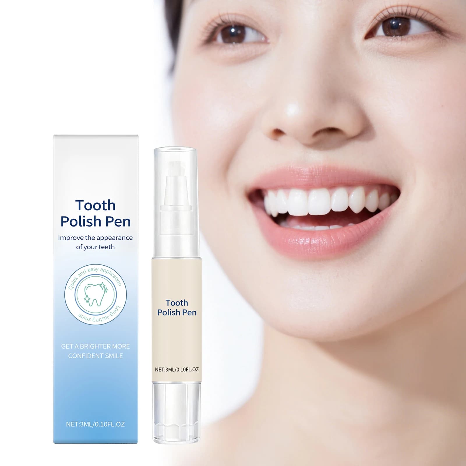 Denti Polishing Pen, Dental Whitening, Removes Macchies, Reduces Yellowing, Treatment for Denti and Gengive, Fresh Food, Shining Serum for Denti