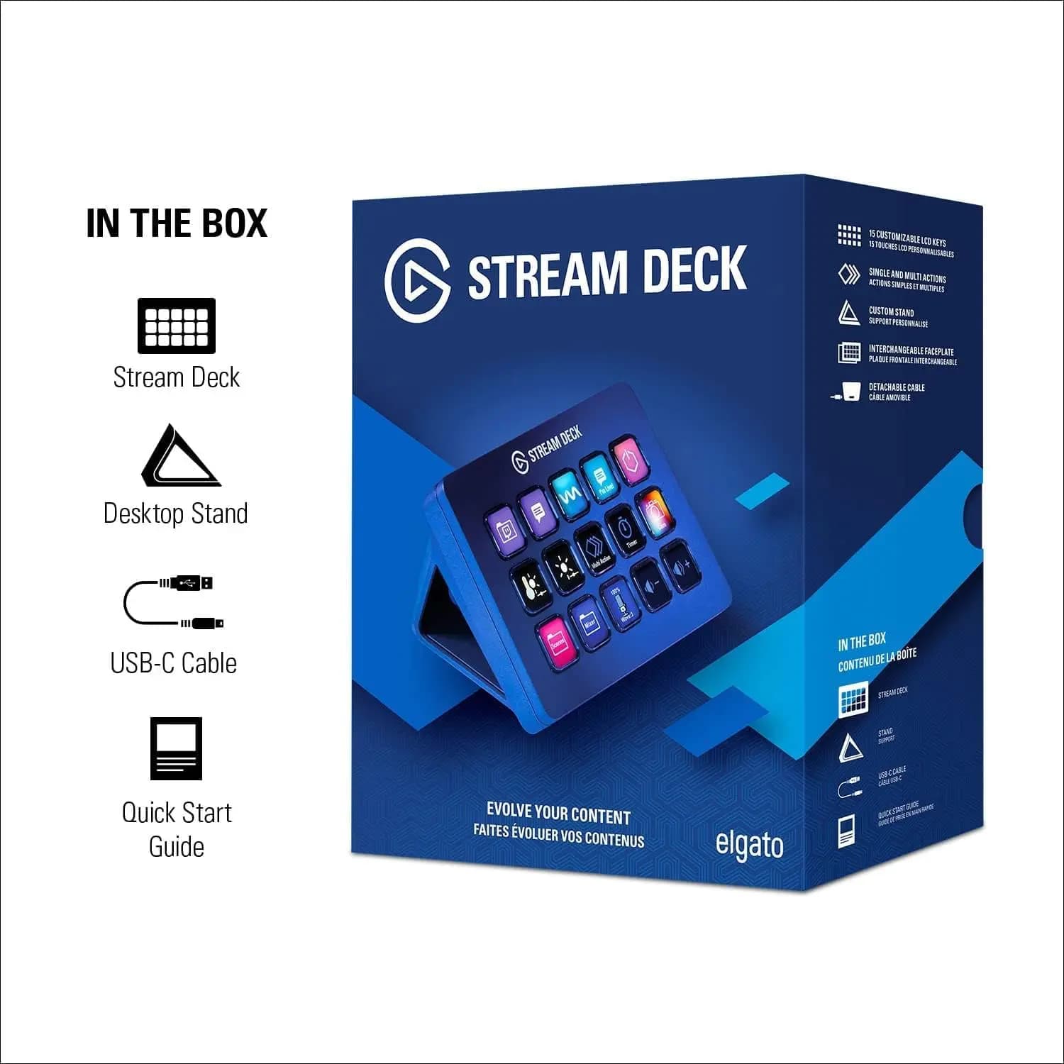 Elgato Stream Deck MK.2 Tastiera da studio Pulsante LCD 15 tasti Controller per la creazione di contenuti dal vivo Pulsante personalizzato
