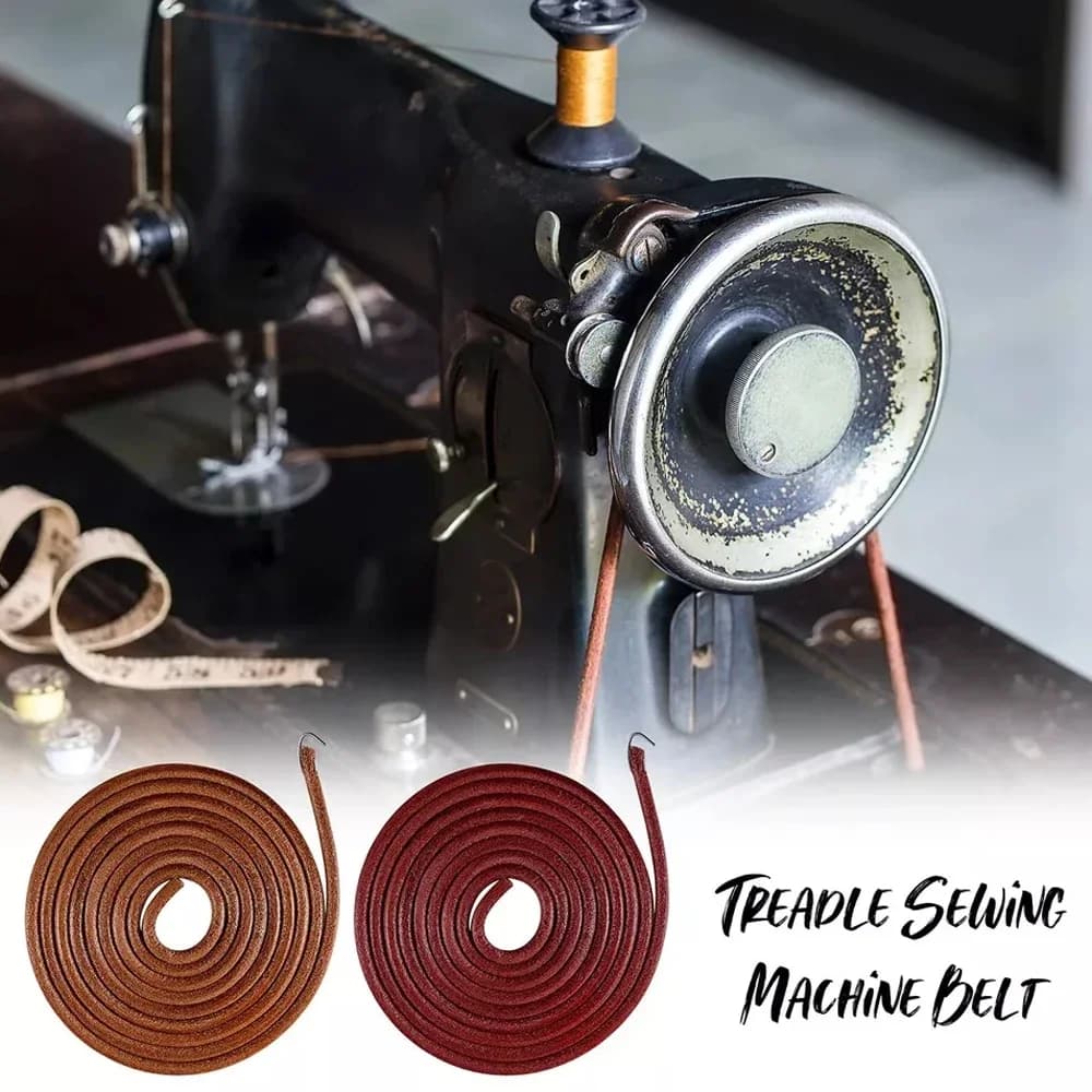 1X parti del tapis roulant per cintura in pelle con gancio per macchina da cucire Singer casa per uso domestico vecchie macchine da cucire accessori per strumenti per cucire