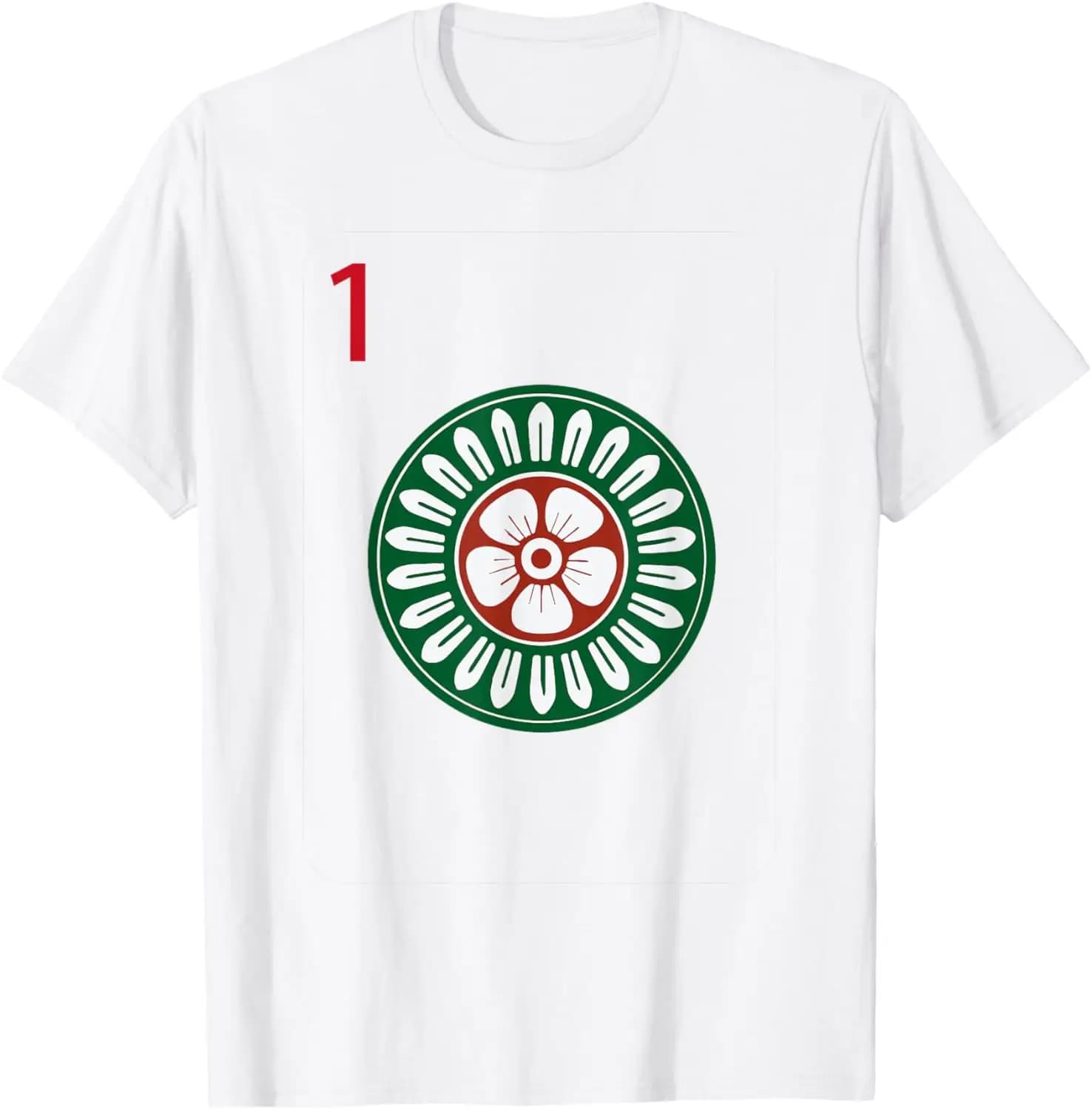 T-shirt vintage con stampa Mahjong Cinese Dots Pinzu One Tile, personalizzabile su richiesta, abbigliamento personalizzato, camisas