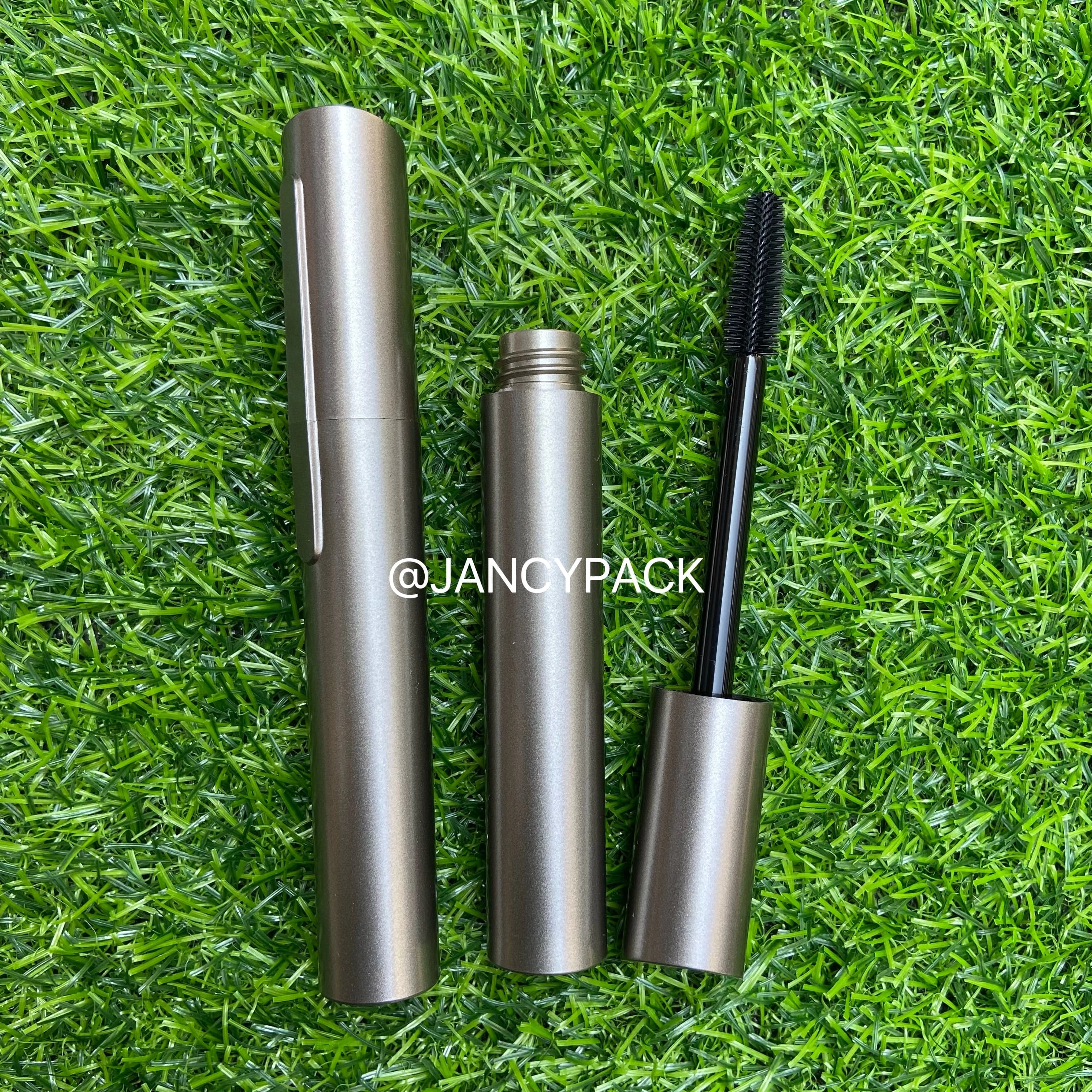 9 ml round opaque grey mascara pipe Packaging container for mascara unique bottle for mascara cream Reusable bottle