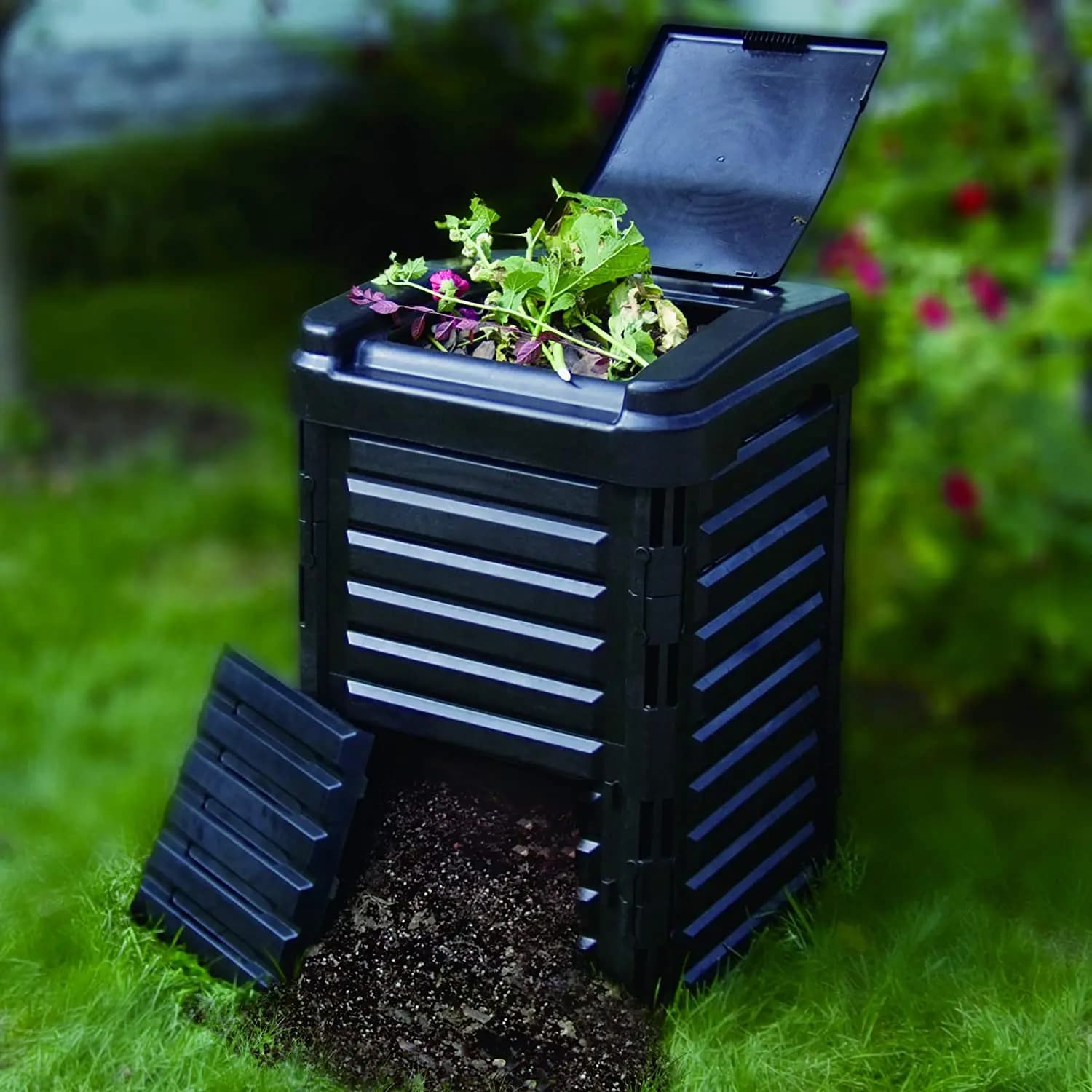 DjjOutdoor Garden 336L Compositore per riciclatore di alimenti Compost domestico che fa macchina Contenitore convertitore di rifiuti da giardino ecologico