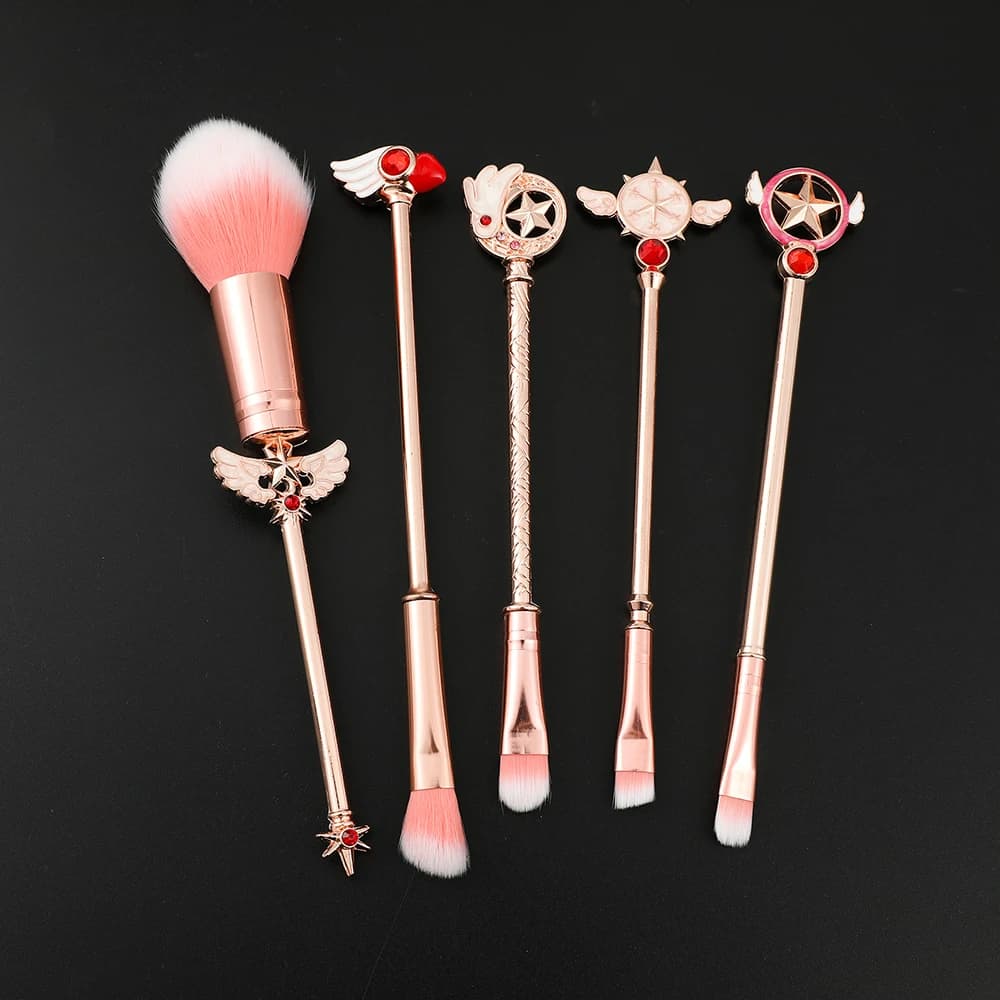 Sailor Moon Makeup Brushes Set Umbrella Background Women's Brush Cosmetic Umbrella Blush Powder Blending Soft Beauty Tool