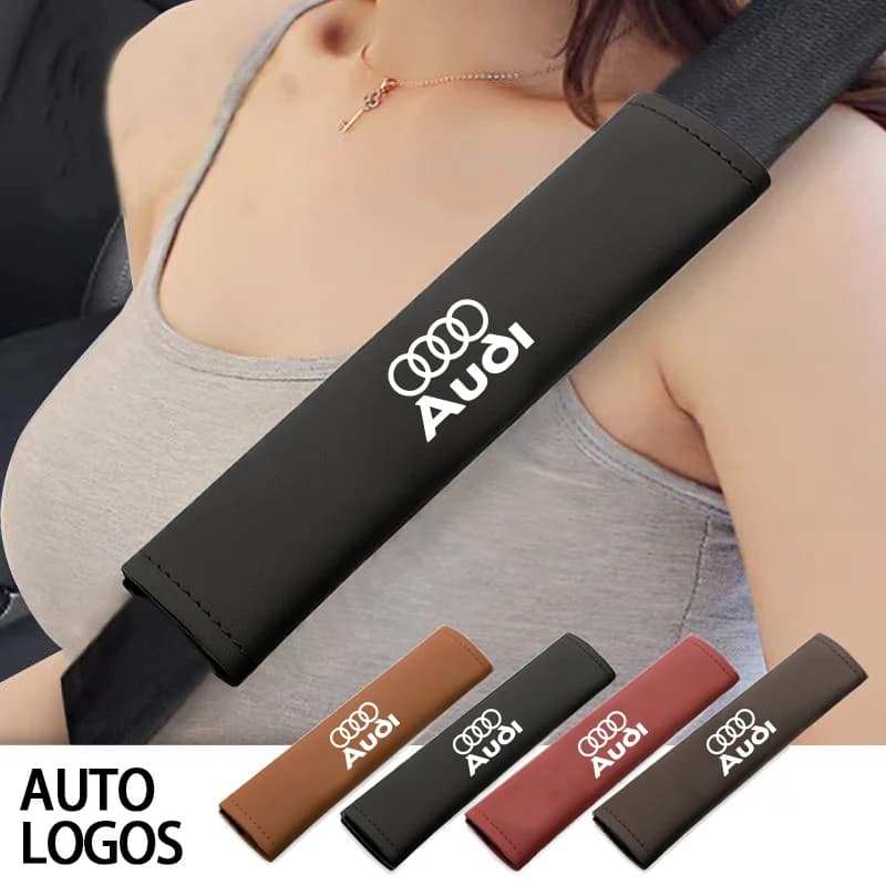 1Pcs Car Seat Safety Belt Shoulder Cover Auto Accessories For Audi Sline A1 A2 A3 A4 A5 A6 A7 A8 Q1 Q2 Q3 Q4 Q5 Q6 TT RS3