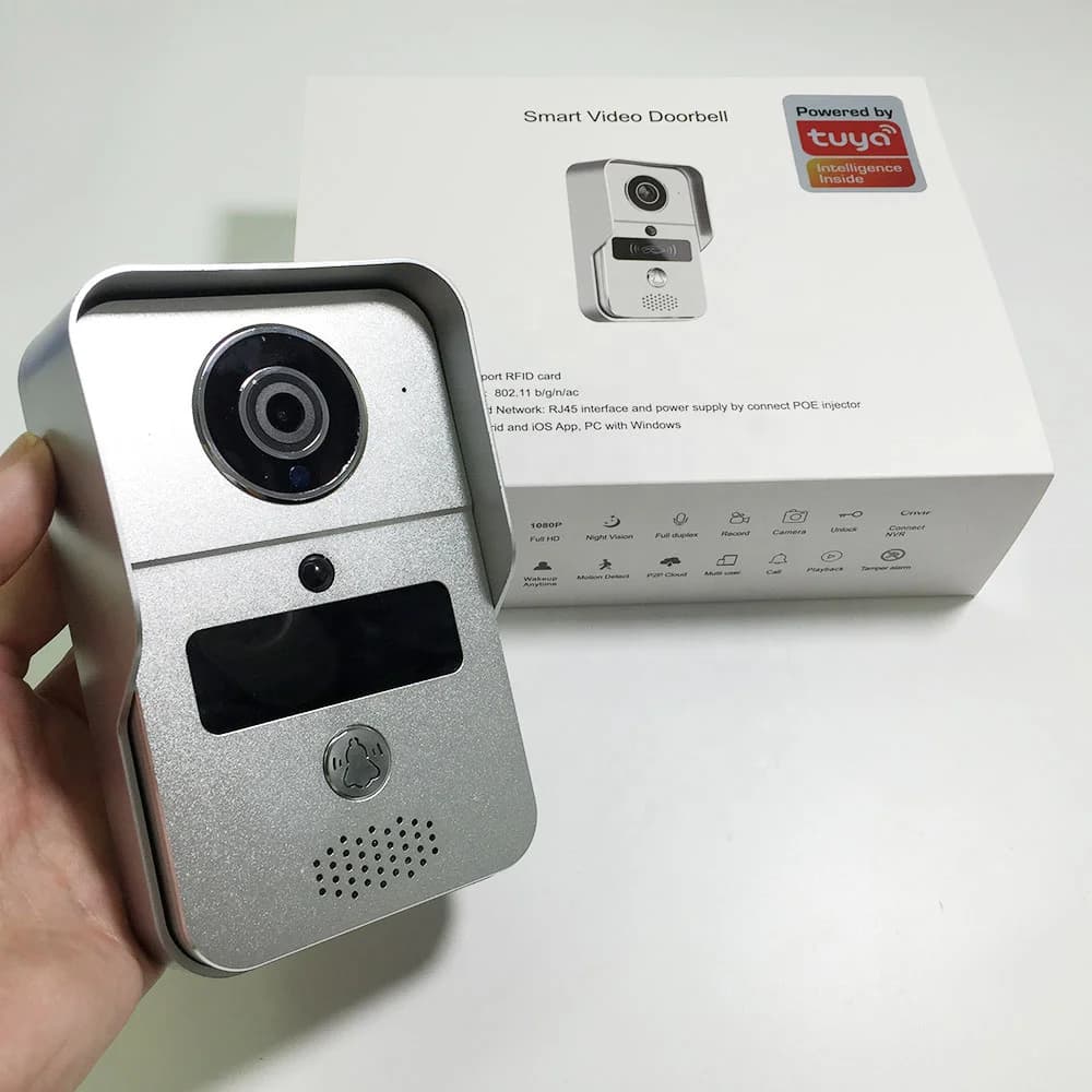 1080P Tuya Smart WiFi Video campanello citofono telecamera PIR allarme di movimento sblocco remoto telecamera wireless con accesso alla scheda